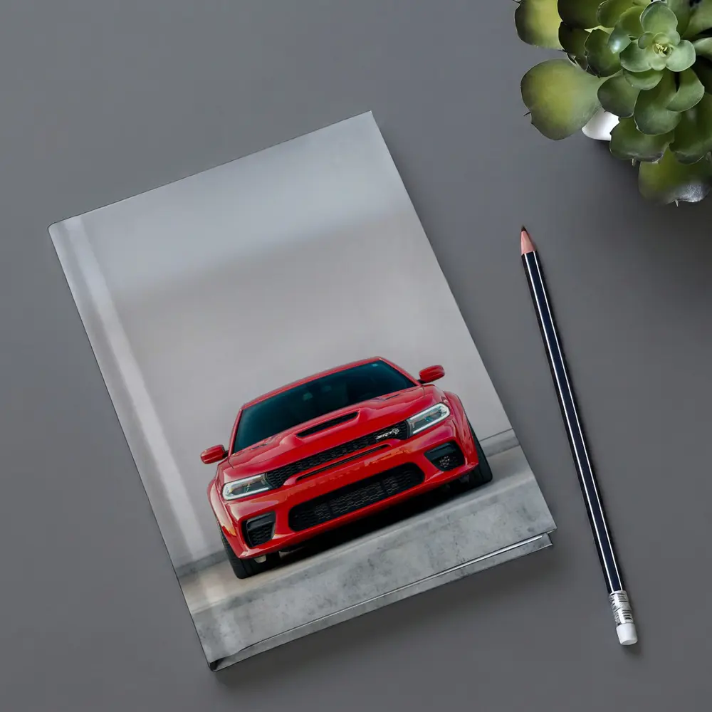Red Dodge Charger SRT Hellcat Front View – Notebooks