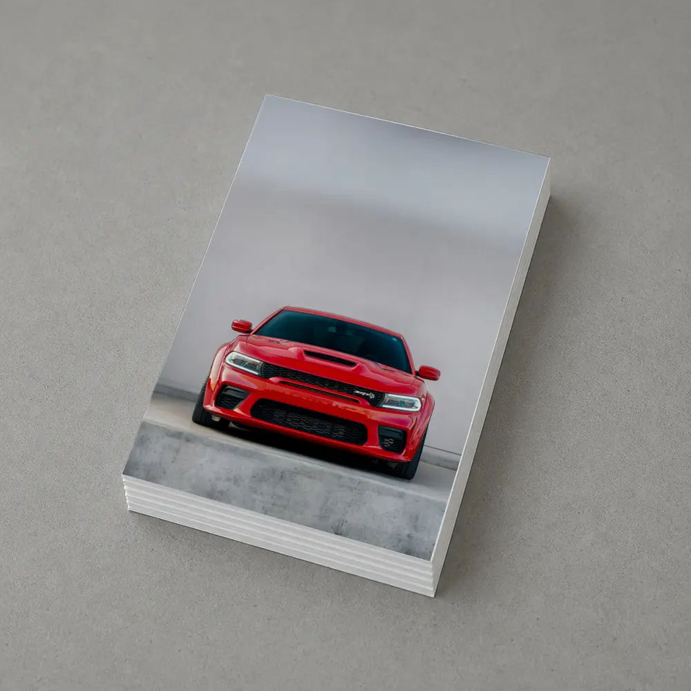 Red Dodge Charger SRT Hellcat Front View – Postcards