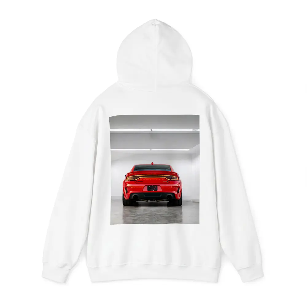 Dodge Charger Red Rear View Garage – Hoodies