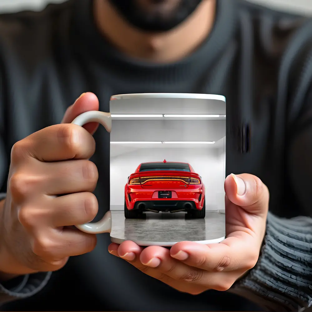 Dodge Charger Red Rear View Garage – Mugs