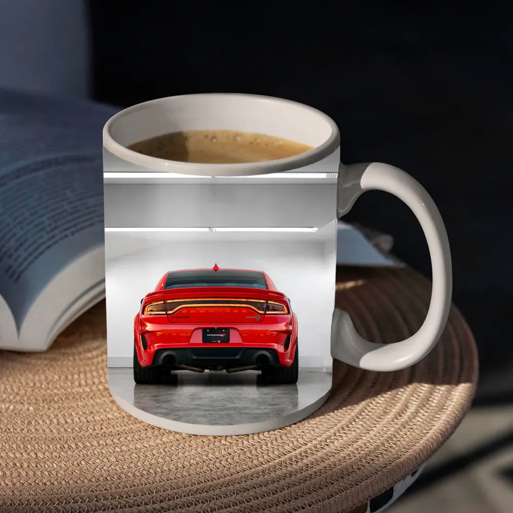 Dodge Charger Red Rear View Garage – Mugs