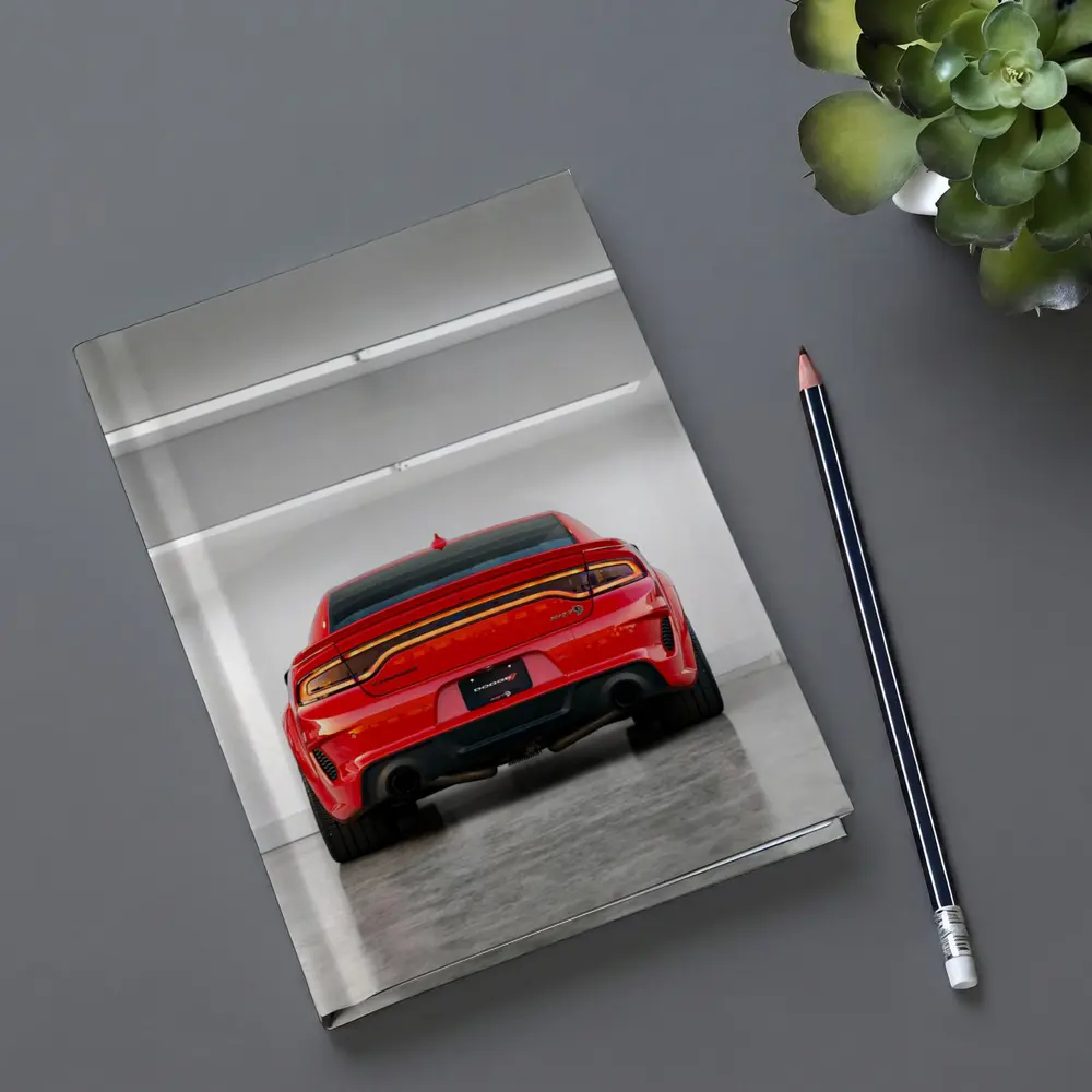 Dodge Charger Red Rear View Garage – Notebooks