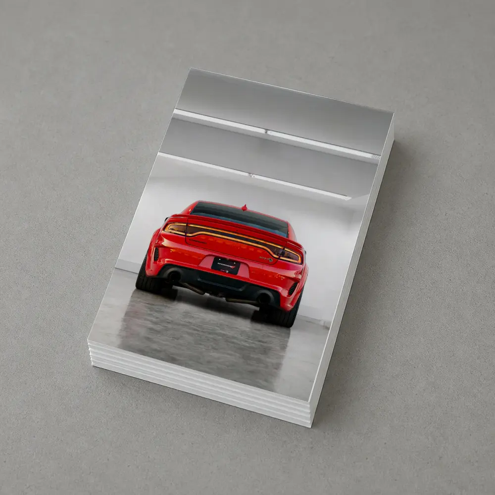 Dodge Charger Red Rear View Garage – Postcards