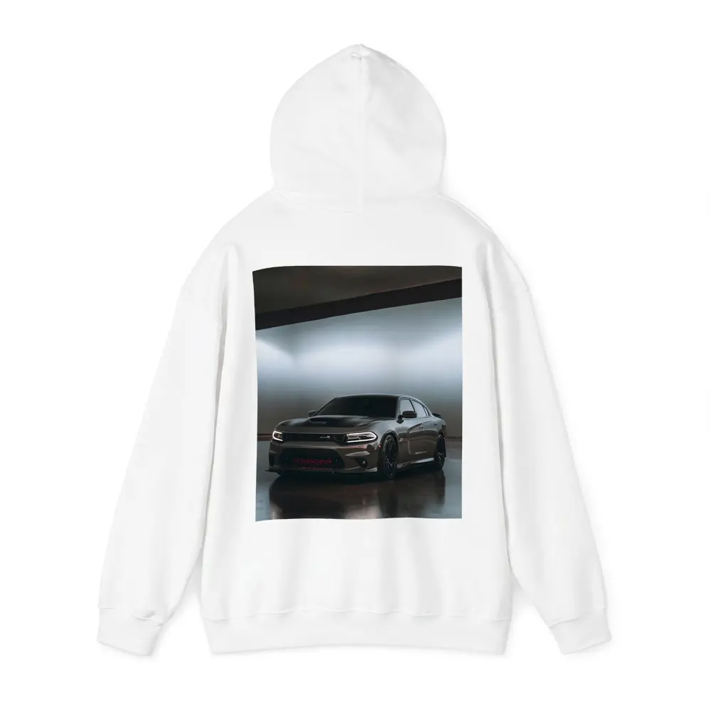 Dodge Charger Parked In Dark Garage – Hoodies