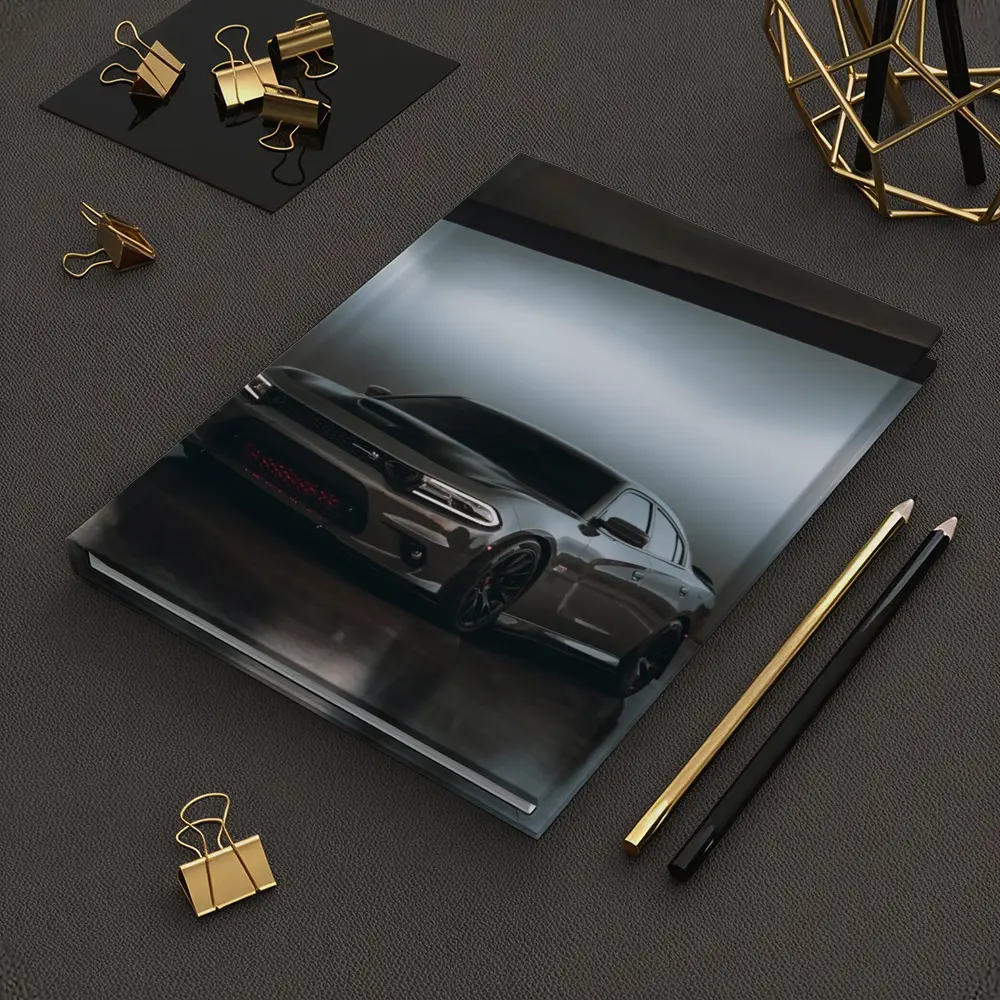Dodge Charger Parked In Dark Garage – Notebooks