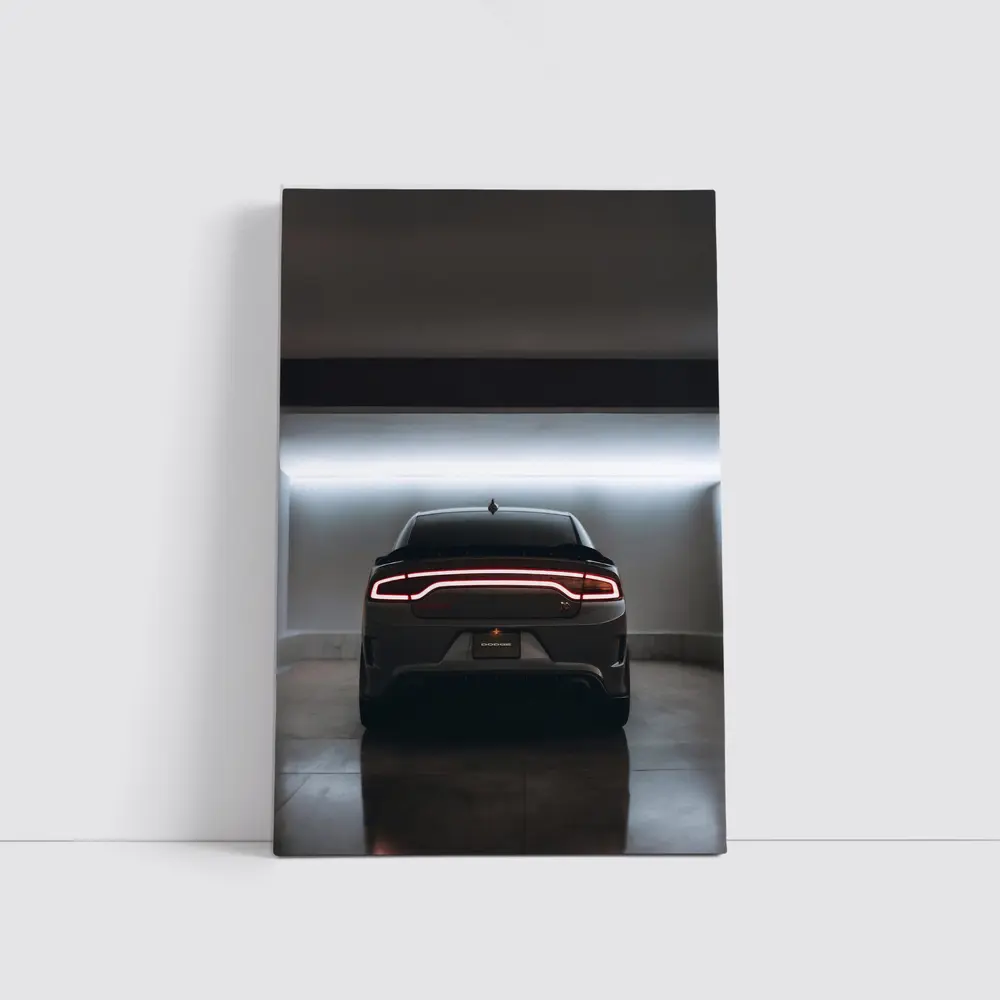 Dodge Charger Rear View Underground Parking – Wall Art