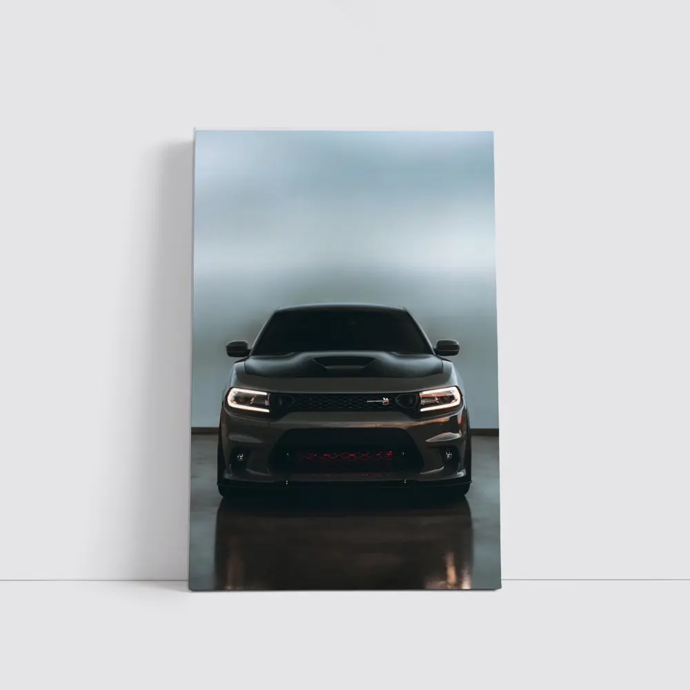 Dodge Charger Dark Front View Studio – Wall Art