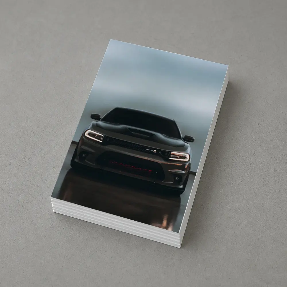 Dodge Charger Dark Front View Studio – Postcards