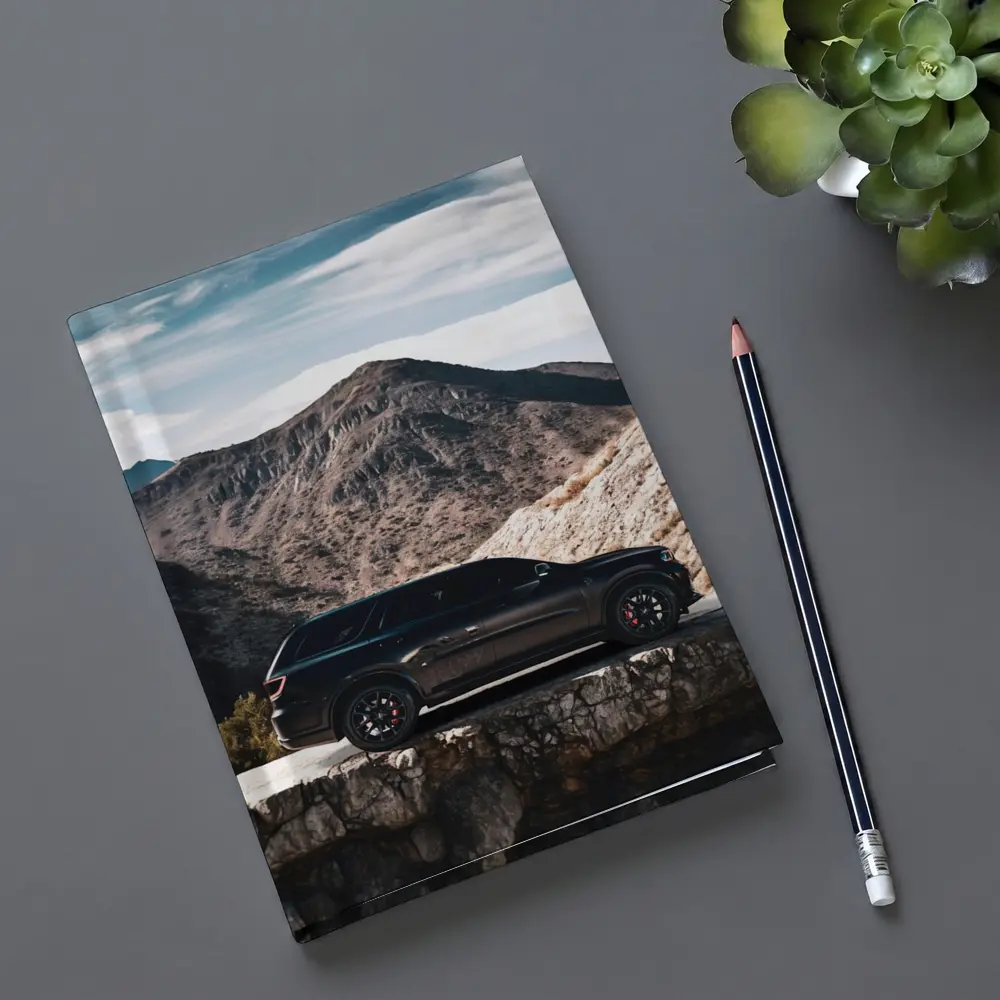 Dodge Durango Black SUV Mountain Background – Notebooks