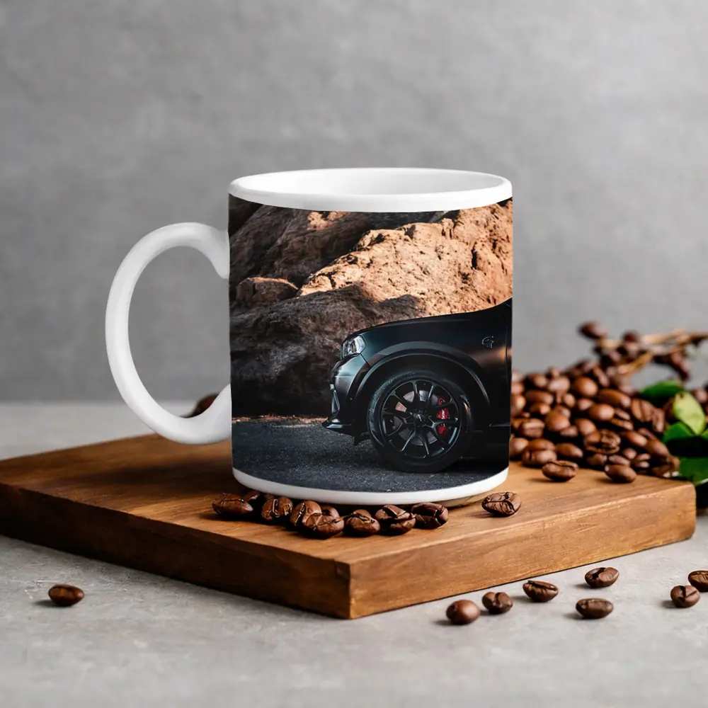 Dodge Durango Black Matte Rocky Mountain Background – Mugs