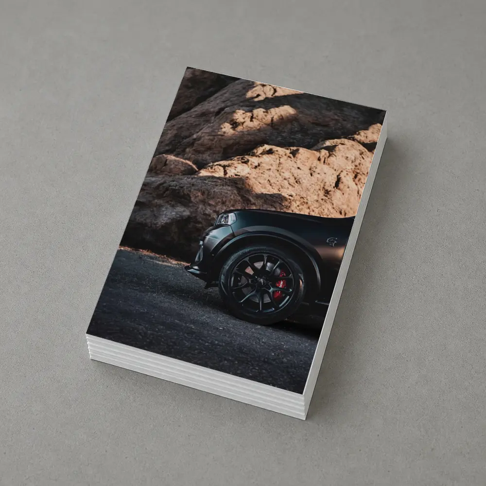 Dodge Durango Black Matte Rocky Mountain Background – Postcards