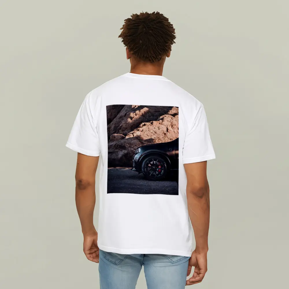 Dodge Durango Black Matte Rocky Mountain Background – T-Shirts
