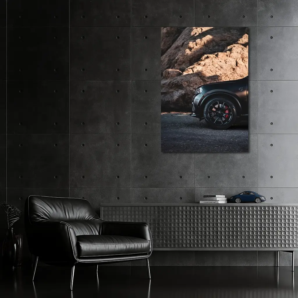 Dodge Durango Black Matte Rocky Mountain Background – Wall Art