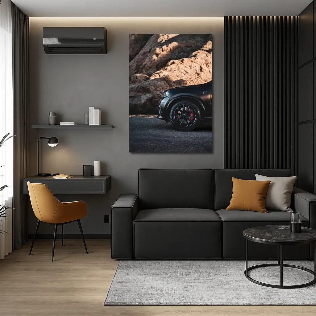 Dodge Durango Black Matte Rocky Mountain Background – Wall Art