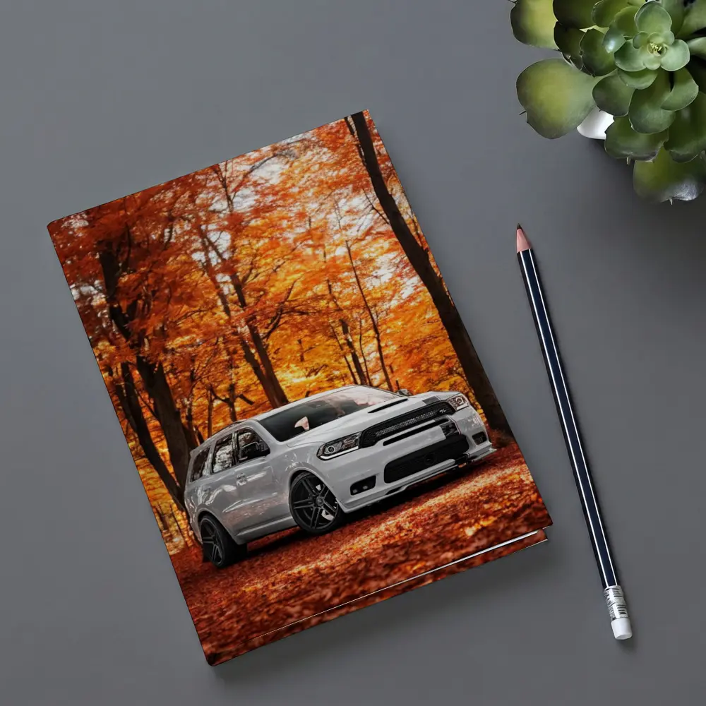 Dodge Durango White SUV Autumn Forest – Notebooks