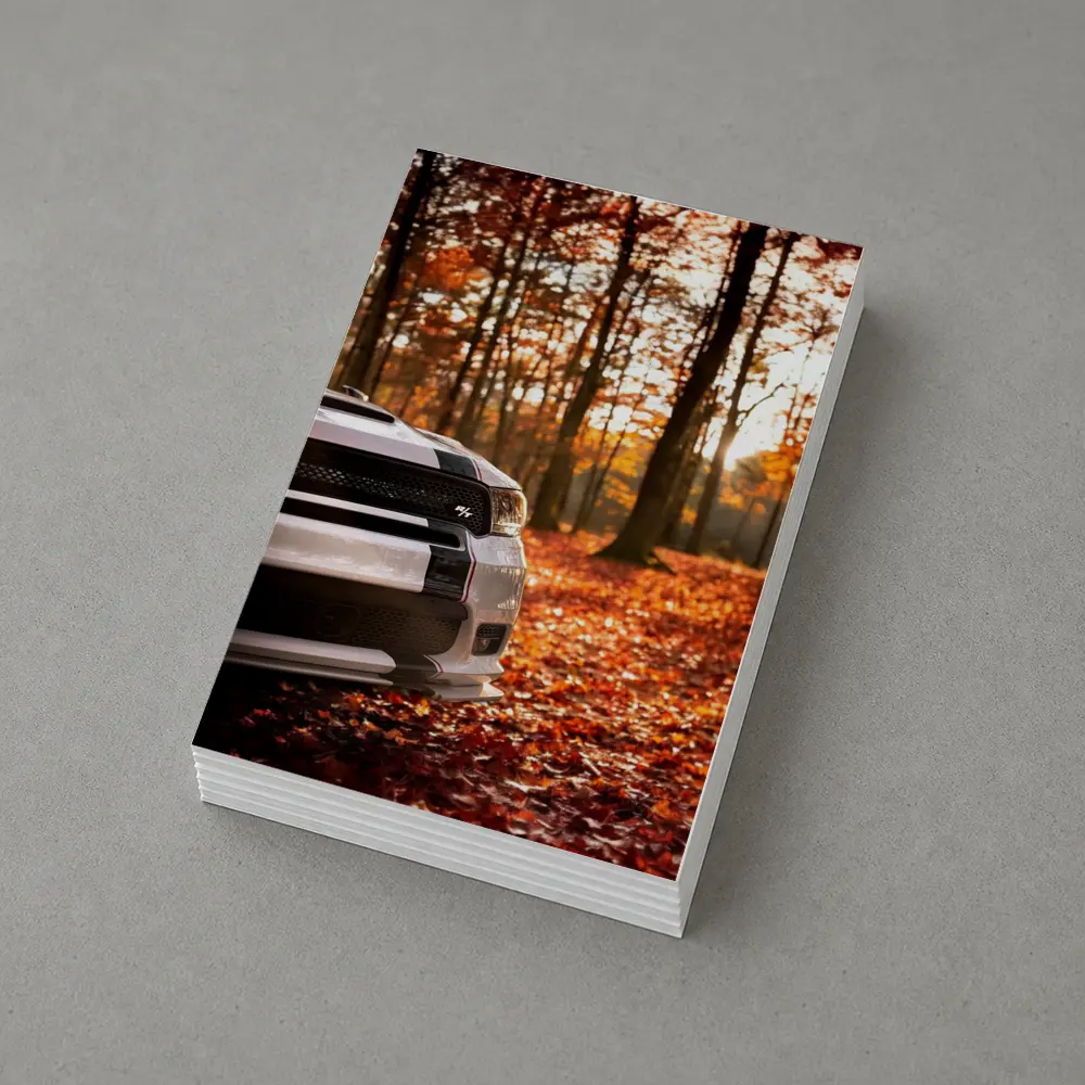 Dodge Durango RT White Autumn Forest – Postcards