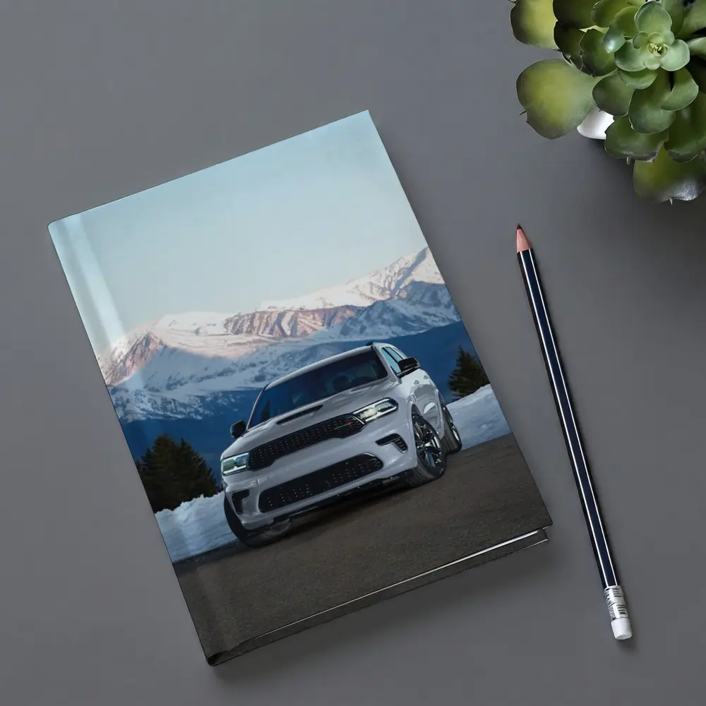 Dodge Durango White SUV Snow Mountains – Notebooks
