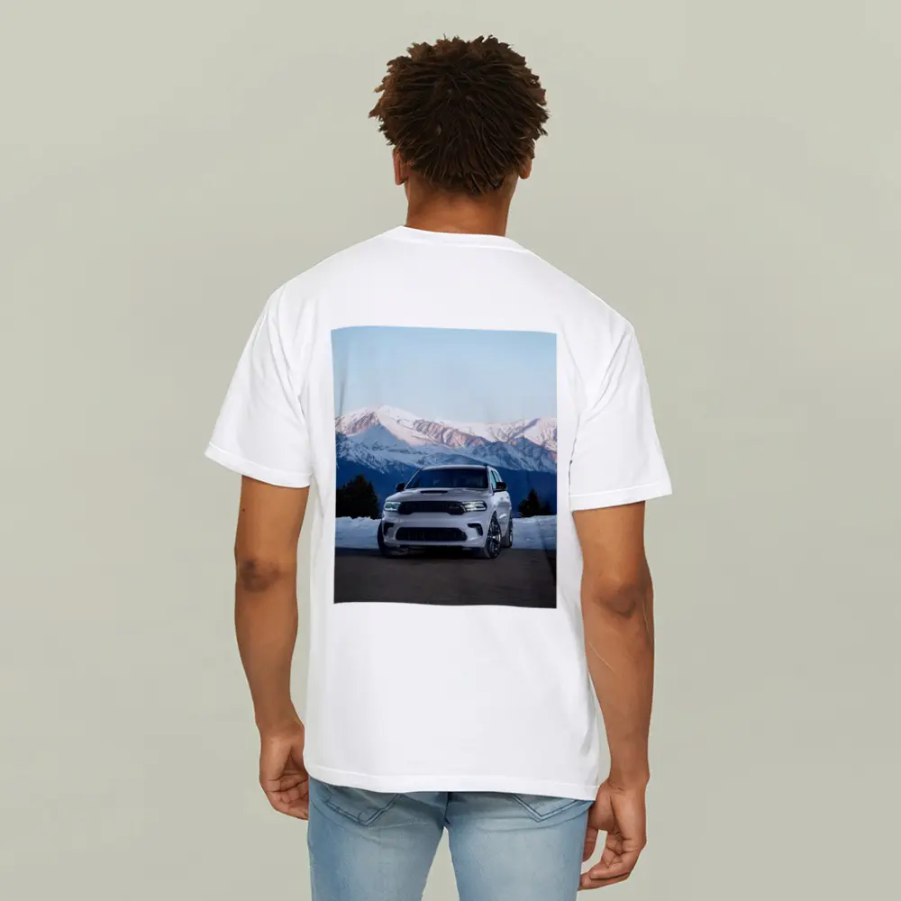 Dodge Durango White SUV Snow Mountains – T-Shirts