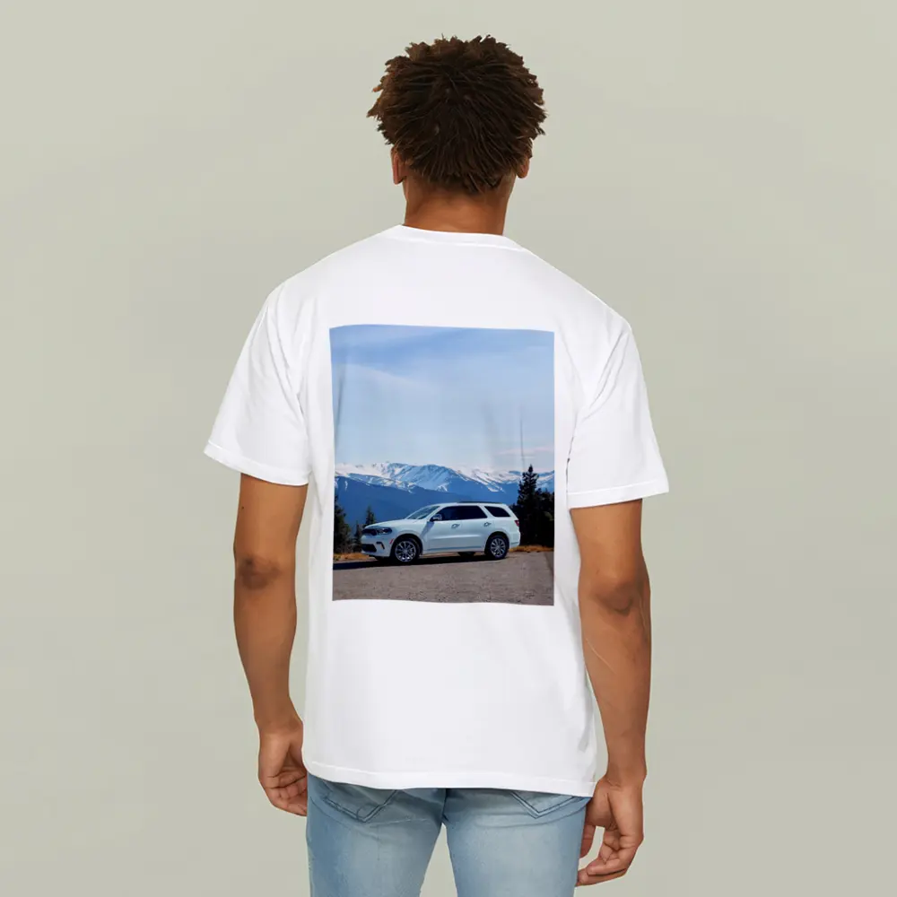 Dodge Durango SUV Snow Capped Mountain Backdrop – T-Shirts