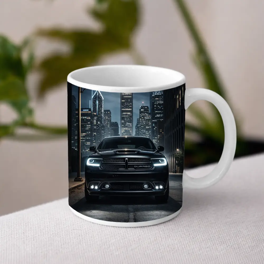 Dodge Durango Black SUV City Night – Mugs