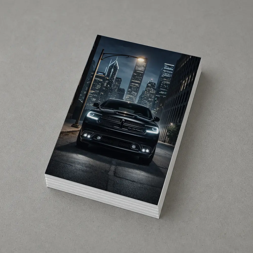 Dodge Durango Black SUV City Night – Postcards