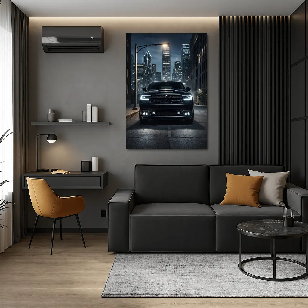 Dodge Durango Black SUV City Night – Wall Art