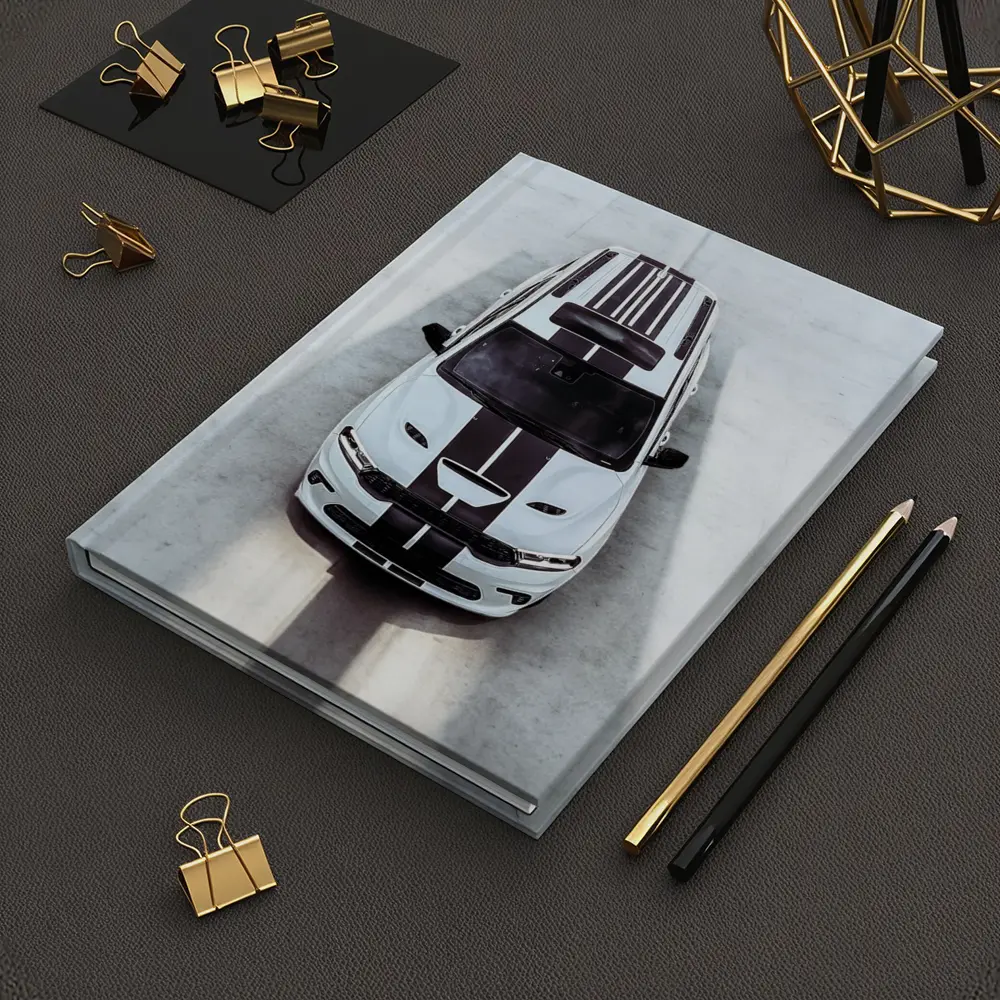 Dodge Durango SRT White Racing Stripes Overhead – Notebooks