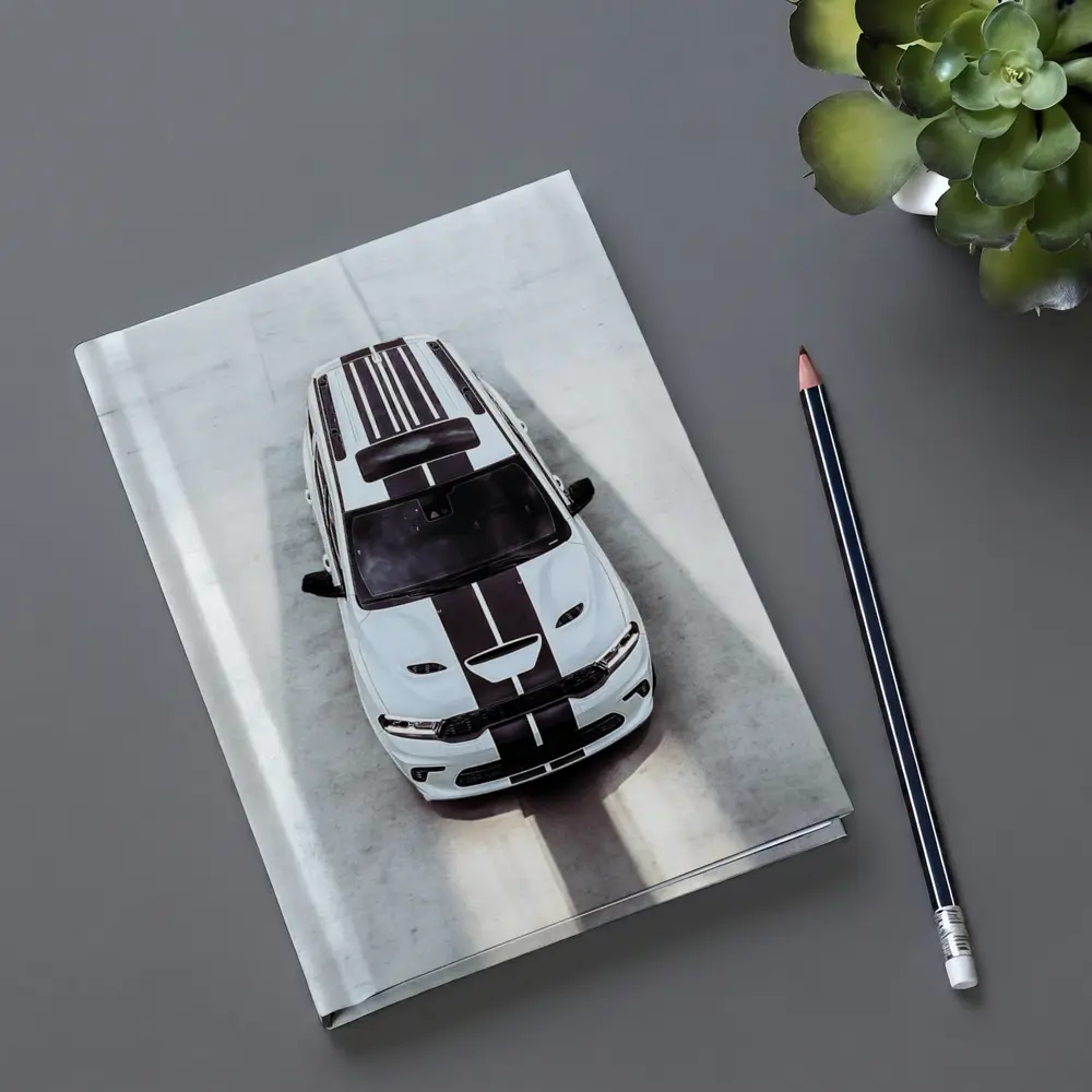 Dodge Durango SRT White Racing Stripes Overhead – Notebooks