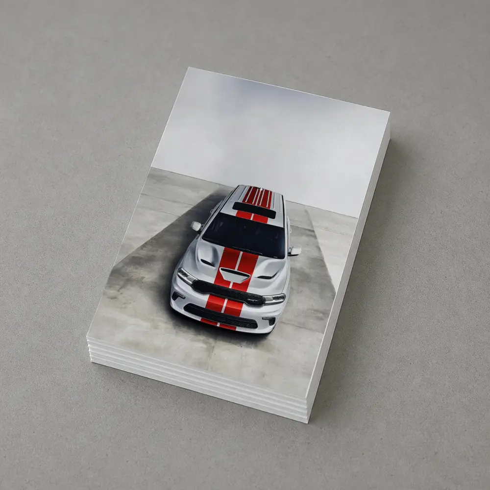 Dodge Durango SRT Silver Red Stripes Studio – Postcards