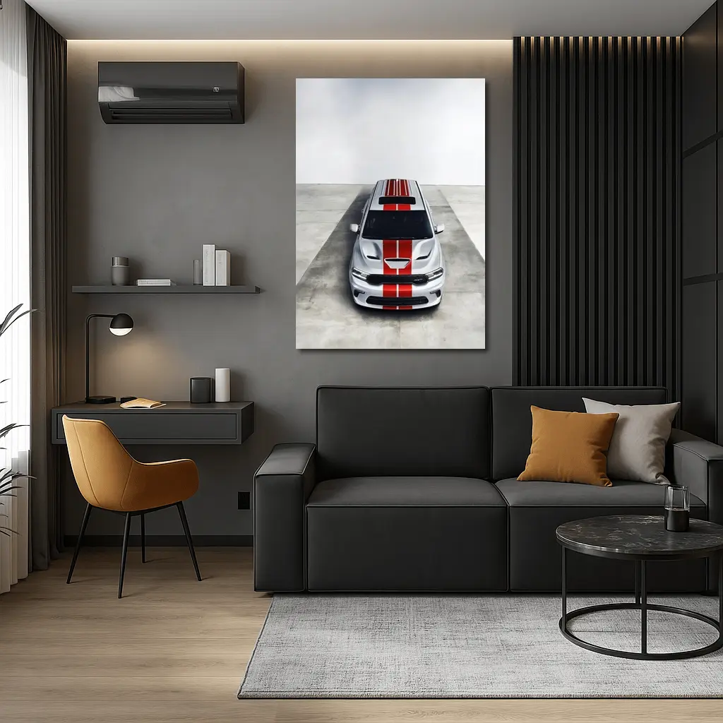 Dodge Durango SRT Silver Red Stripes Studio – Wall Art