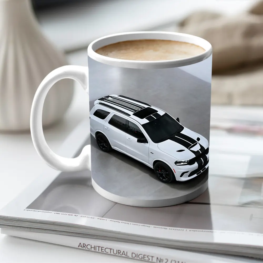 Dodge Durango SRT White Racing Stripes Studio – Mugs
