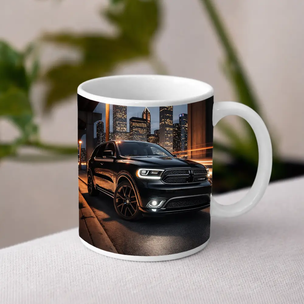 Dodge Durango Black SUV City Night – Mugs