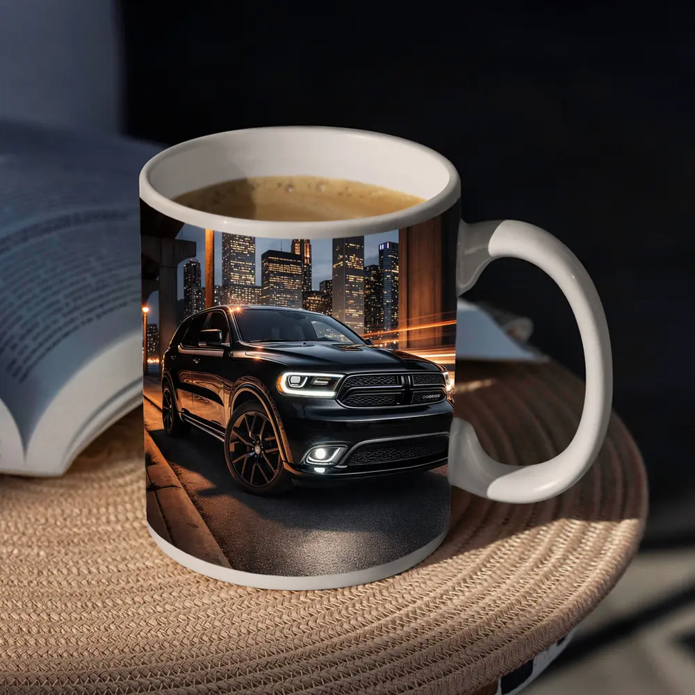 Dodge Durango Black SUV City Night – Mugs