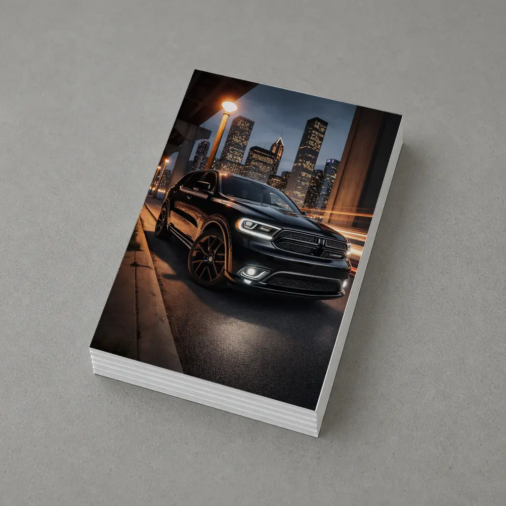 Dodge Durango Black SUV City Night – Postcards