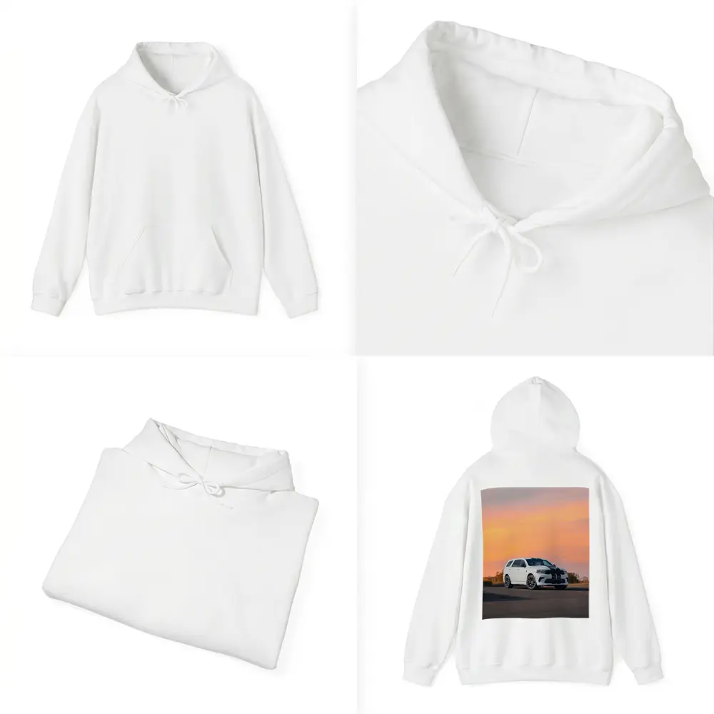 Dodge Durango White Stripes Sunset Sky – Hoodies