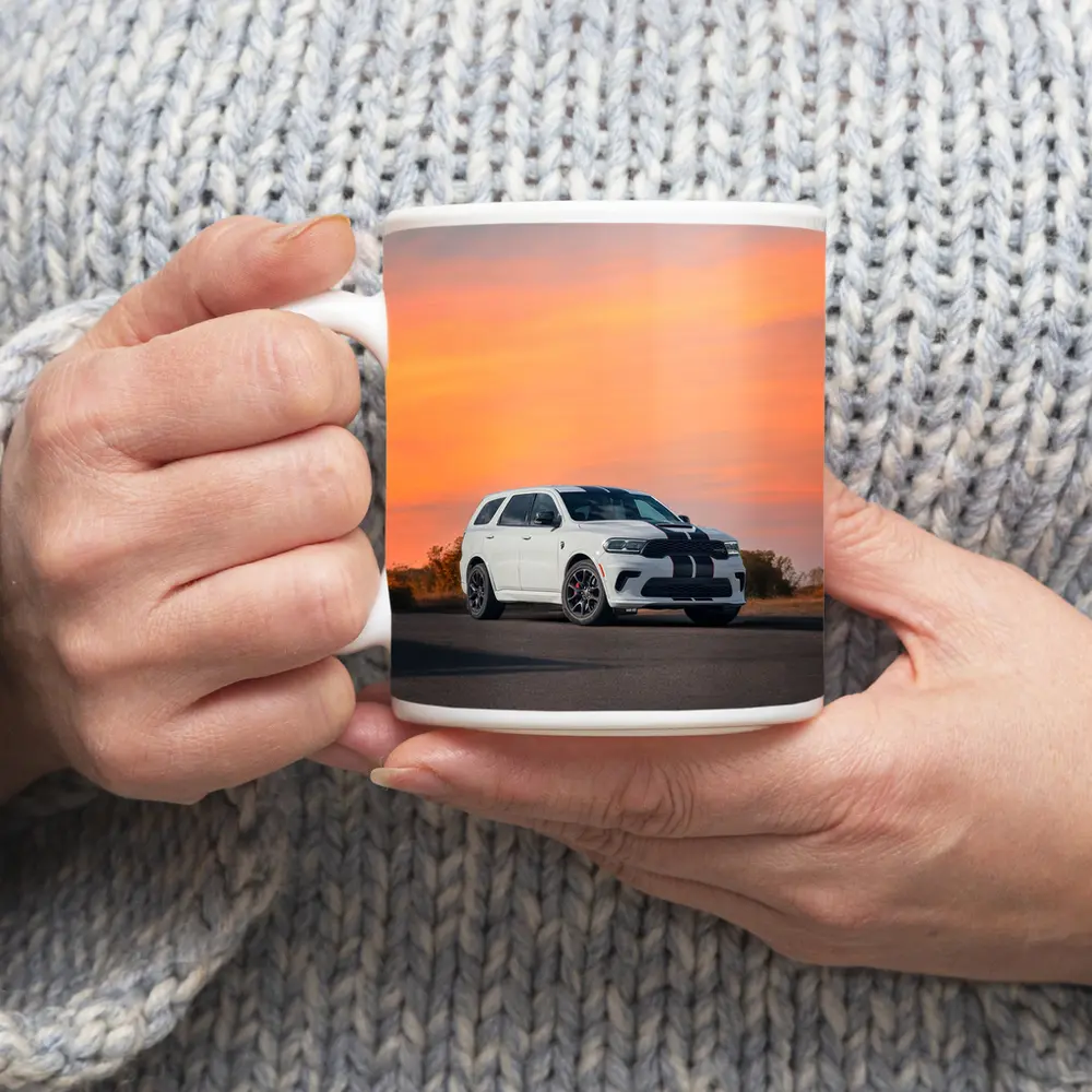 Dodge Durango White Stripes Sunset Sky – Mugs