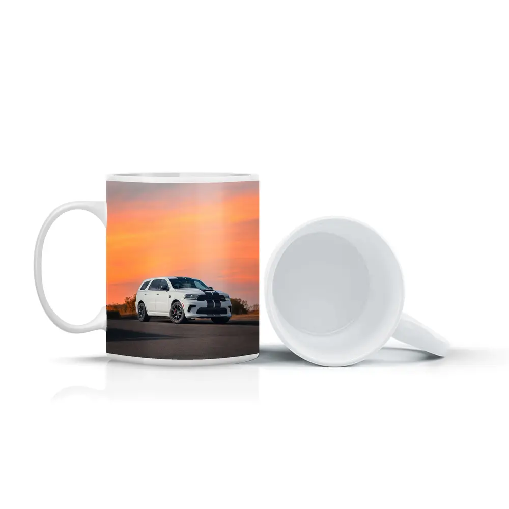 Dodge Durango White Stripes Sunset Sky – Mugs