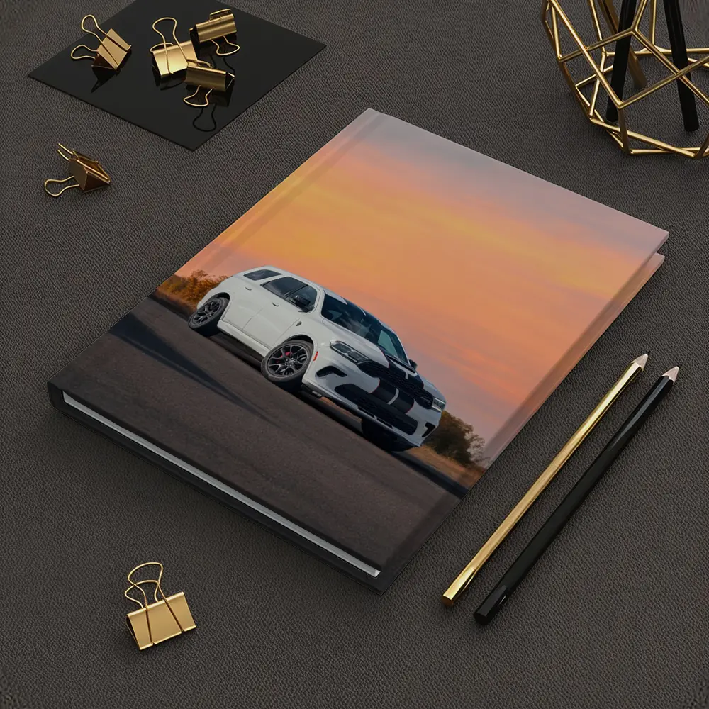 Dodge Durango White Stripes Sunset Sky – Notebooks