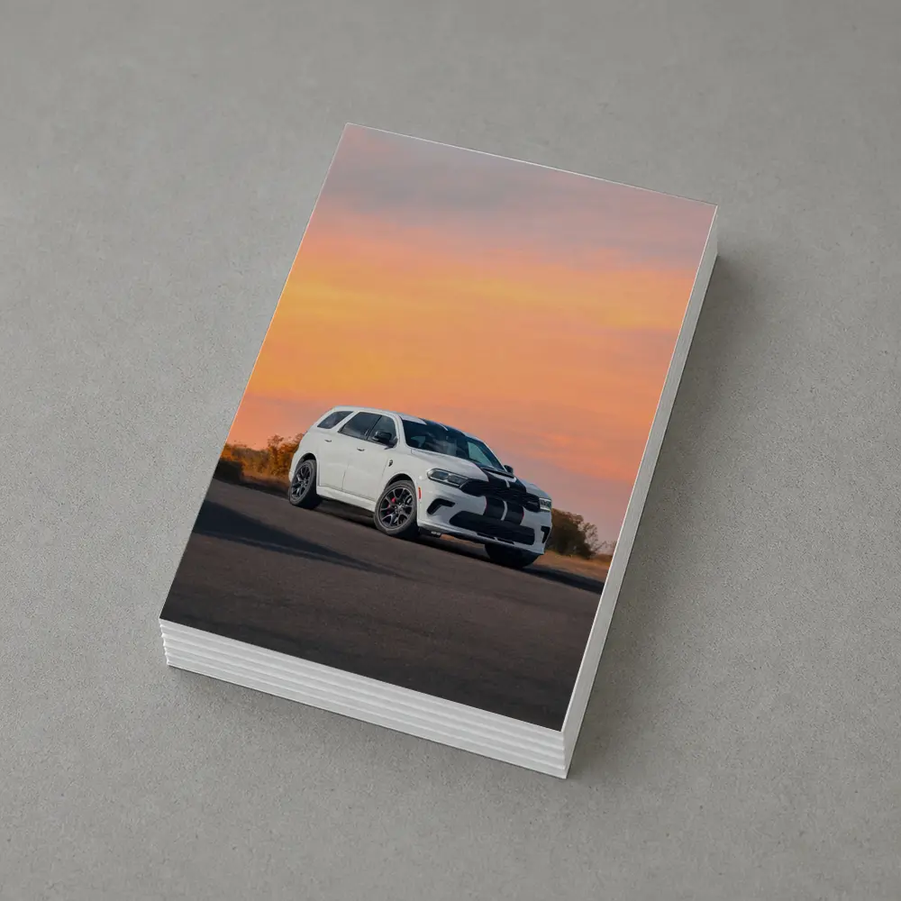 Dodge Durango White Stripes Sunset Sky – Postcards