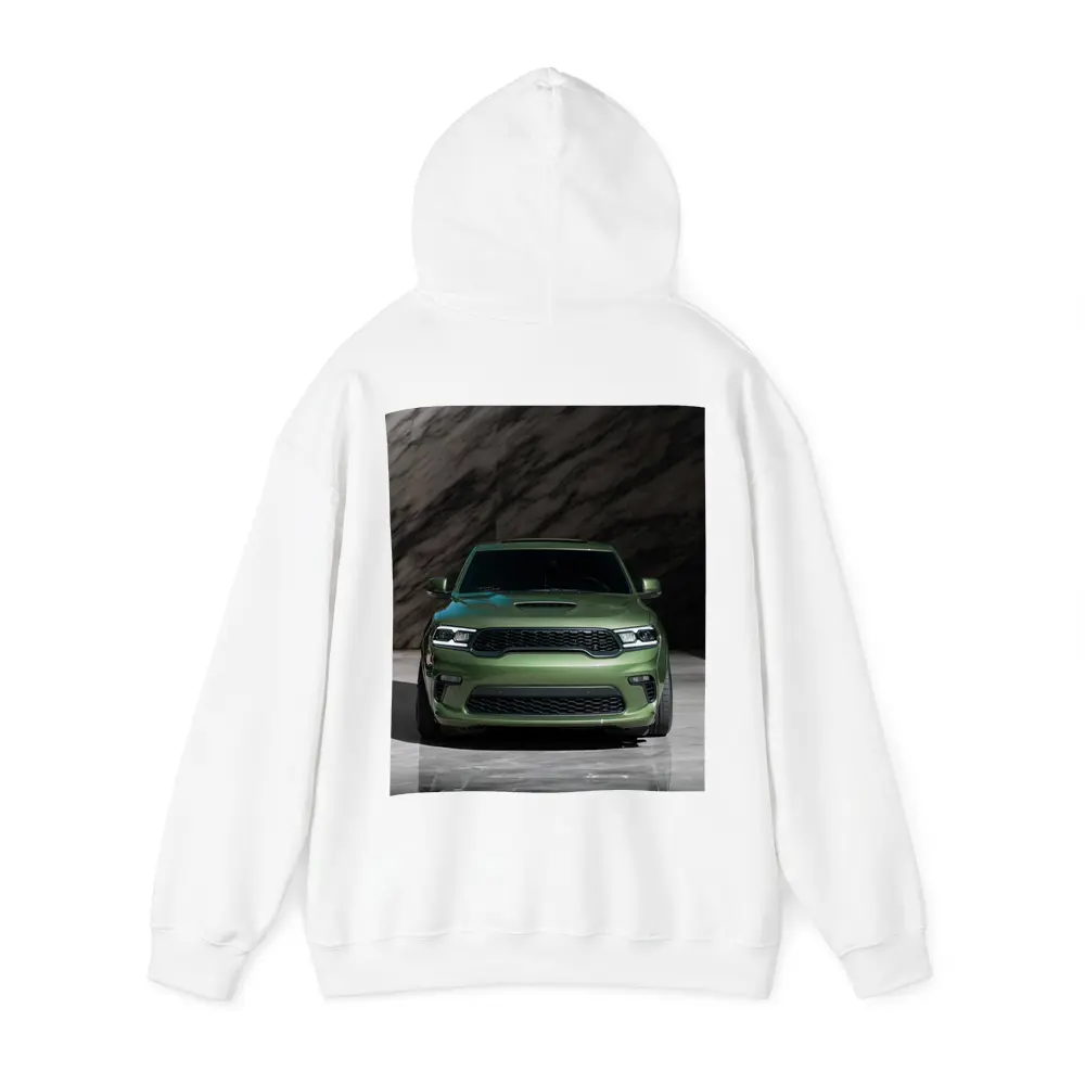 Dodge Durango Green Front View Marble Background – Hoodies