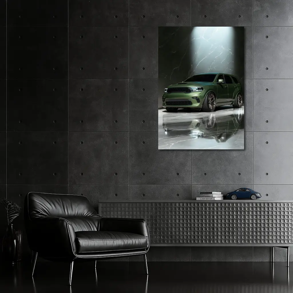 Dodge Durango Green SUV Marble Studio – Wall Art