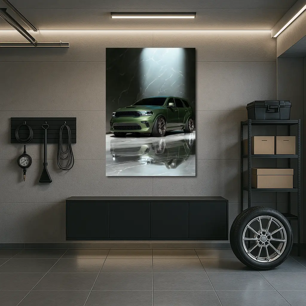 Dodge Durango Green SUV Marble Studio – Wall Art