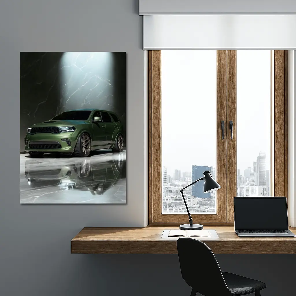 Dodge Durango Green SUV Marble Studio – Wall Art