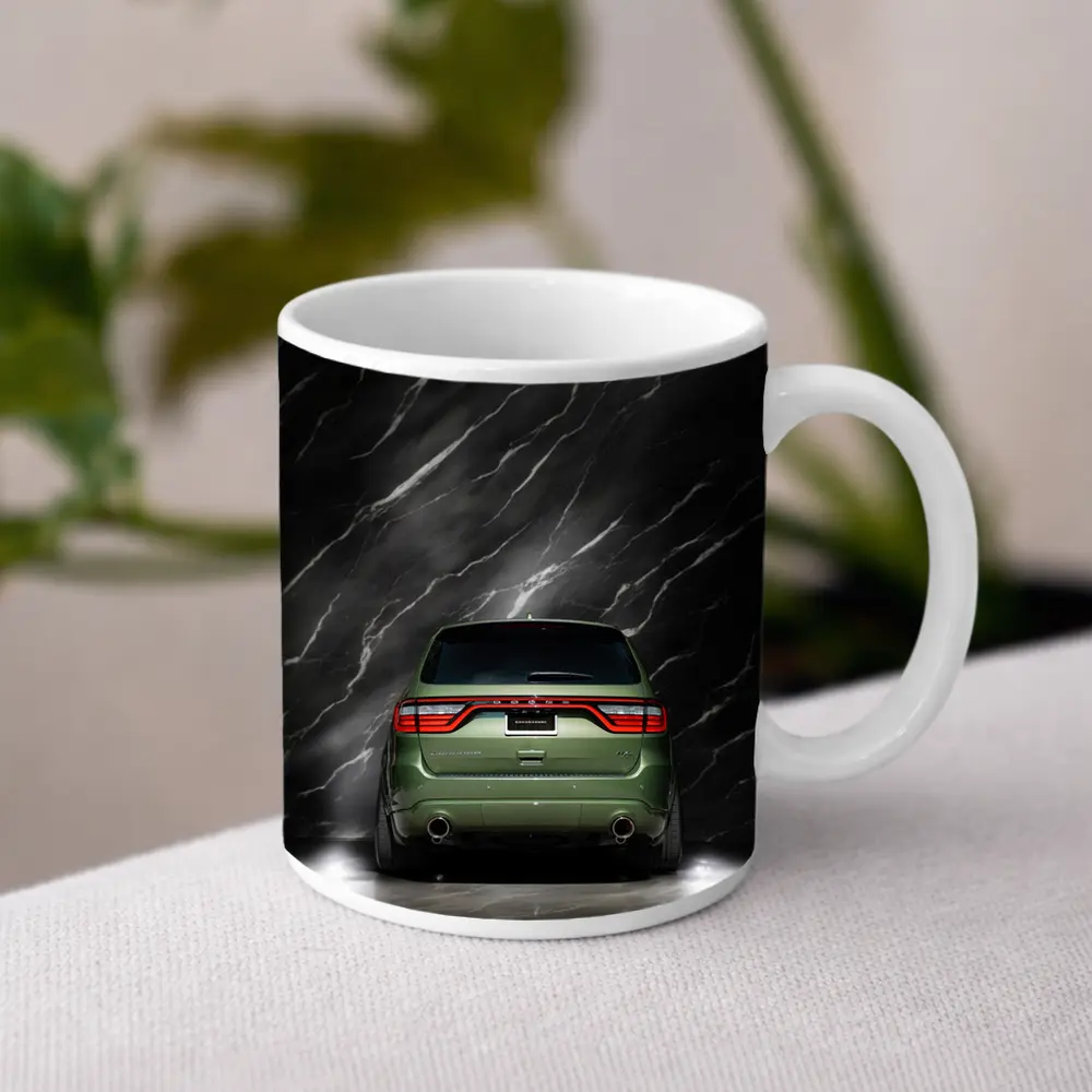 Dodge Durango Green Rear Marble Background – Mugs