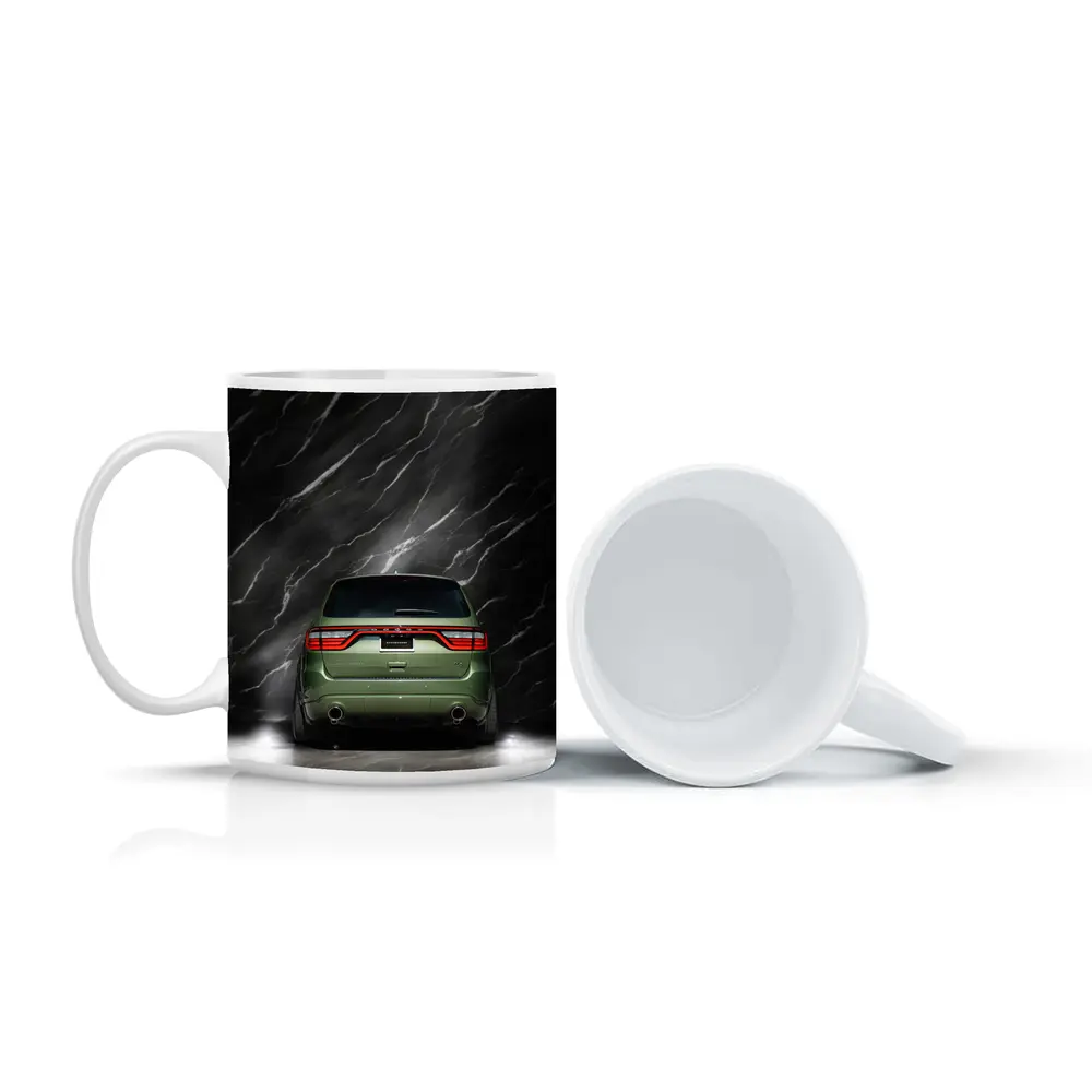 Dodge Durango Green Rear Marble Background – Mugs