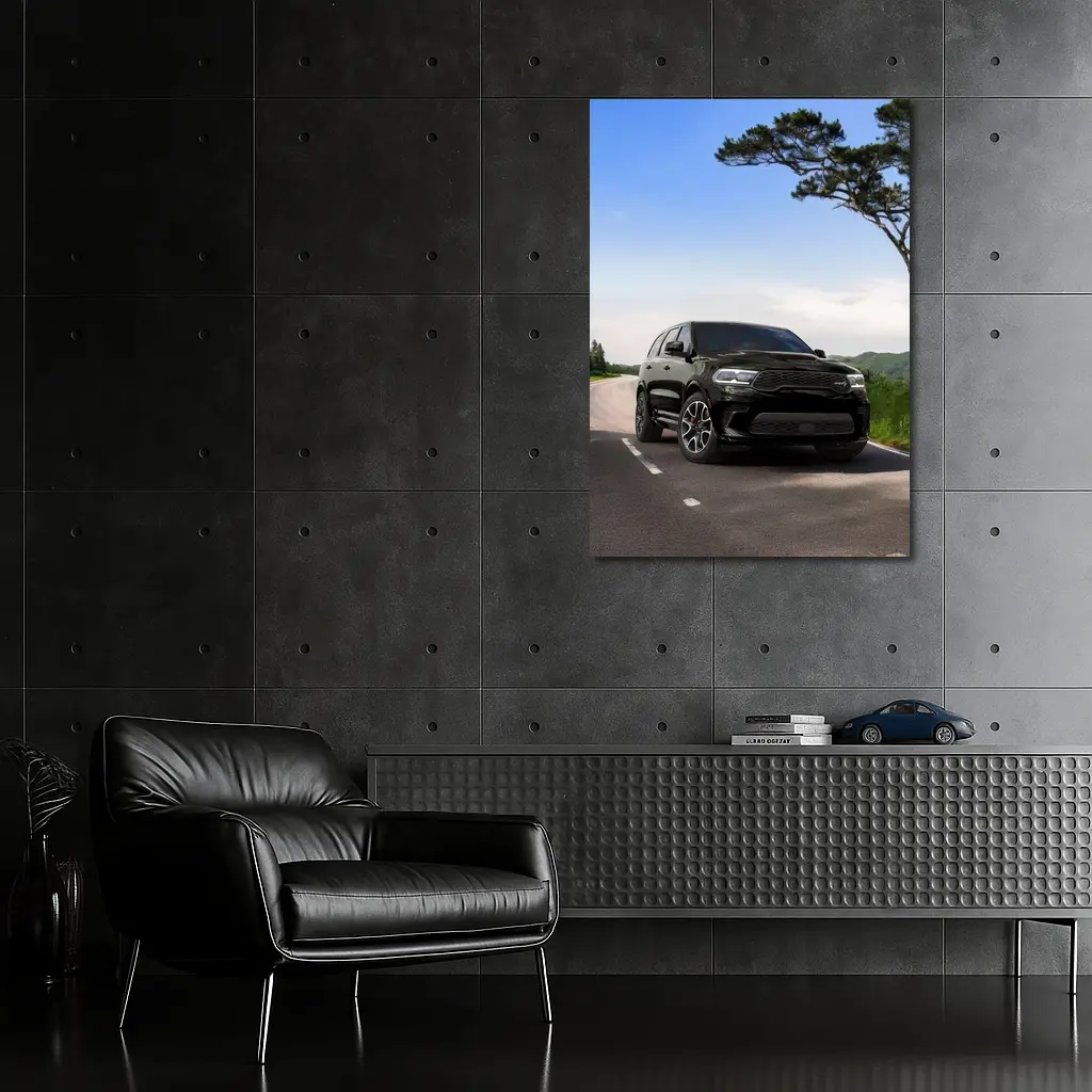 Dodge Durango Black SUV Open Road – Wall Art
