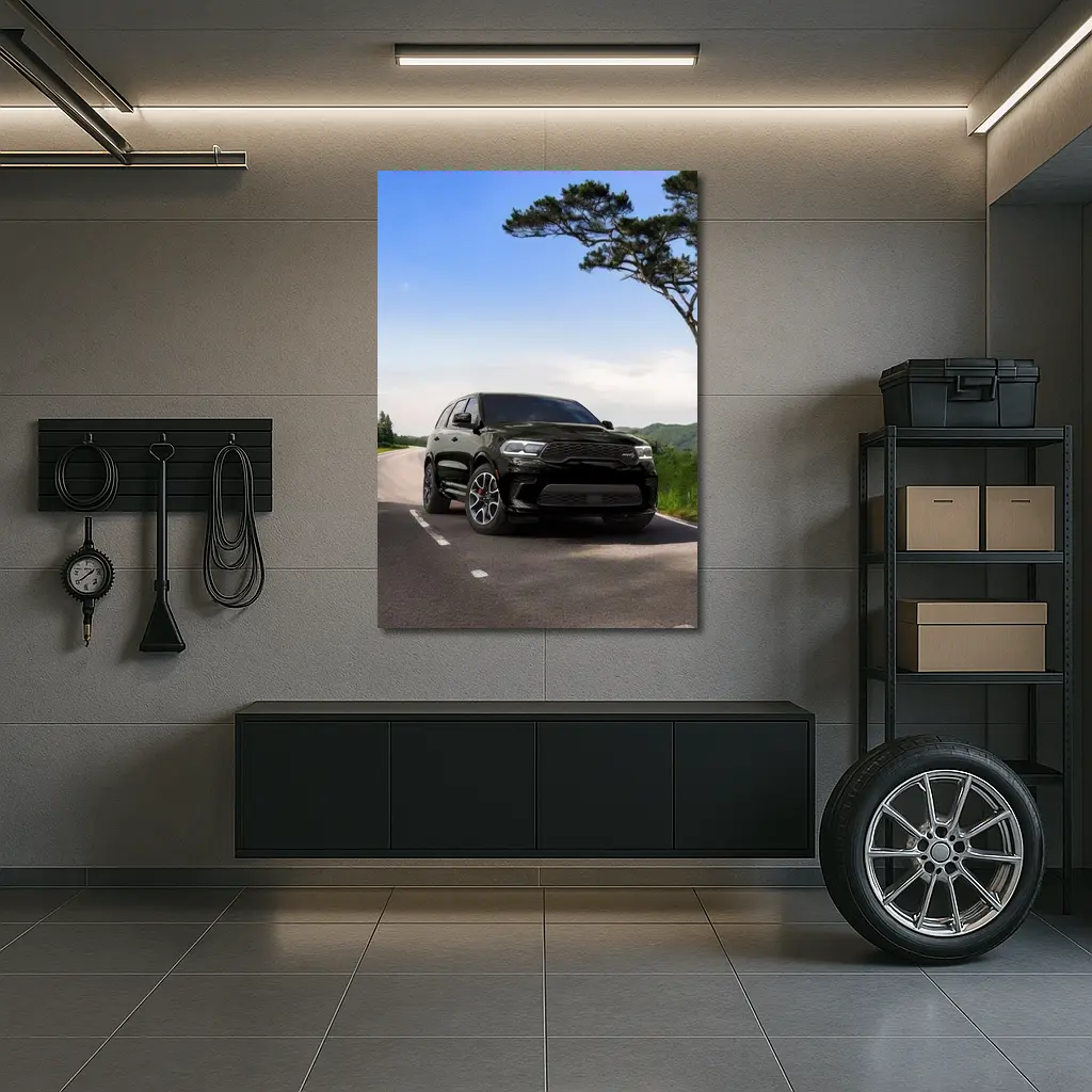 Dodge Durango Black SUV Open Road – Wall Art