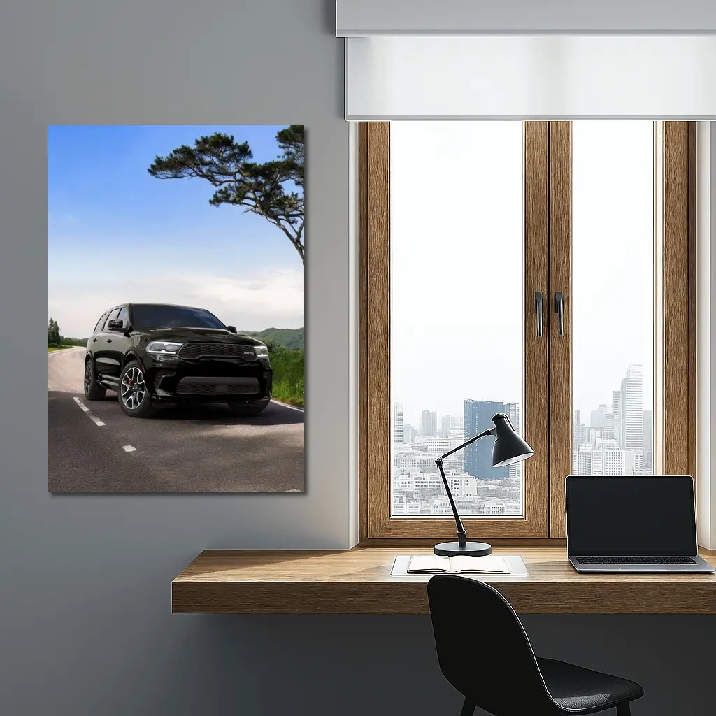 Dodge Durango Black SUV Open Road – Wall Art