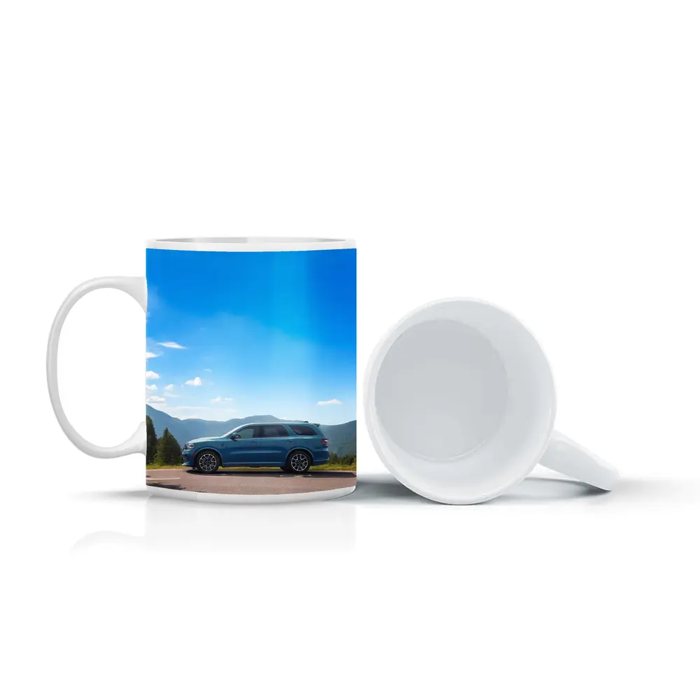Dodge Durango Blue SUV Mountain Road – Mugs