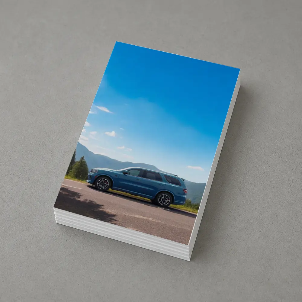 Dodge Durango Blue SUV Mountain Road – Postcards